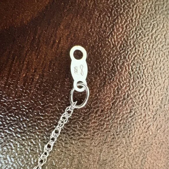 Snowflake Pendant 18" Necklace Simulated Blue & White Topaz 925 Sterling Silver - Picture 7 of 9